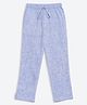 Charkhee Cotton Woven Textured Trouser - Blue