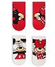 SOCKSXPRESS Cotton Knit Pack Of 2 Disney Mickey & Friends Featuring Mickey & Minnie Mouse Designed Socks - Red & White