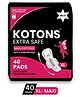 CPLSupersoft Kotons Extra Safe XL with Leak Lock, Maxi Cottony Comfort & 280mm Day-Night Protection Sanitary Pad (Pack of 40)