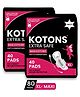 CPLSupersoft Kotons Extra Safe XL with Leak Lock, Maxi Cottony Comfort & 280mm Day-Night Protection Sanitary Pad (Pack of 80)