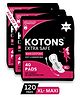 CPLSupersoft Kotons Extra Safe XL with Leak Lock, Maxi Cottony Comfort & 280mm Day-Night Protection Sanitary Pad (Pack of 120)
