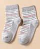 Mustang Knit Ankle Length Socks with Striped Design - Grey