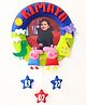 Fab Feltro Peppa George Hanging With Photograph Personalised Felt Kids Room Decor - Multicolor