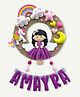 Fab Feltro Beautiful Doll Personalised Felt Kids Jute Hanging - Purple