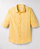 Pepe Jeans Cotton Woven Full Sleeves Striped Shirt - Yellow