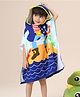 Butterthief Micro Fiber Woven Beach Theme Designed Hooded Poncho - Multi Colour