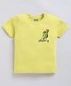Kidcity Cotton Knit Half Sleeves Basket Ball & Free Style Text  Printed Tee - Lime Green