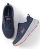 Skechers Lace Up Solid Casual Shoes - Navy Blue
