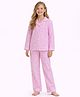Sportking Cotton Blend Knit Floral Printed Coordinating Shirt & Pajama Night Suit - Pink
