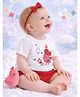 Sportking Cotton Blend Knit Birds Printed Tee & Shorts Set - White