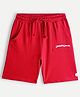 chuckleberrie Cotton Knit Brand Name Printed Shorts - Red