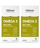 Hohner Omega 3 Veg EPA and DHA Rich Sourced from Green Algae 1000mg - 30 Veg Capsules x Pack of 2