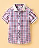 Under Fourteen Only Half Sleeves Checked Shirt - Blue