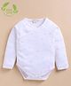 Cot & Candy Organic Cotton Knit Full Sleeves Butterfly Printed Onesie - White
