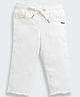 Tiny Girl Cotton Knit Soild Jeans -  Off White