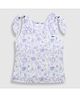 Tiny Girl Woven Shoulder Tie Up Sleeveless Floral Printed Top - Purple