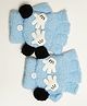Petite and Posh Fur Detailed Winter Gloves - Light Blue