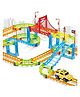 Kidology Kids Flexible Racing Track Playset | DIY Car Track with Electric Car (95 Pcs)