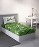 DDecor Little Brats Kids Collection 100% Cotton Graphic 136TC Single Flat Bedsheet with 1 Pillow Cover - Green