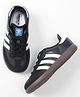 ADIDAS KIDS Lace Up Striped Sneaker Shoes - Black