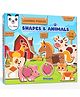 Play Panda Learning Puzzles Shapes & Animals Educational Puzzle Set with Easy-to-Hold Pieces- 36 Pieces