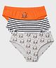 Charm n Cherish Cotton Knit Pack Of 3 Striped & Headphones Printed Briefs - Multi Colour
