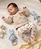 PREKIES Cotton Knit Full Sleeves Teddy Bear Printed Tee & Pant Set - Beige