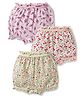 Bodycare Cotton Knit Bloomers With Cherry & Bunny Print Pack of 3 - Baby Pink Peach & Light Yellow