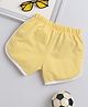 Little Angels Cotton Woven Solid Shorts - Yellow