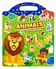 Kiddale Animal World Jelly Sticker Book for Kids  | Reusable & Washable| Big Fold-Out Play Scenes | Easy Carry Travel Activity Book - English