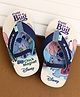 Cute Walk by Babyhug Disney Back Strap Closure Flip Flops With Stitch Print - White & Blue