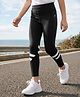 Pine Active Knit Full Length Cut & Sew Leggings with Stripes - Black