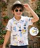 Arias 100% Cotton Woven Half Sleeves Nautical Theme Printed Shirt - Multicolour