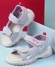 Cute Walk by Babyhug Velcro Closure Solid Sandals - Purple