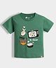 Orange Sugar 100% Cotton Knit Half Sleeves Ramyeon Printed Tee - Green