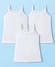 Simply Sinker Knit Sleeveless Solid Color Slips with Lace Detailing Pack of 3 - White
