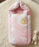 GRASPING FINGERS 3 in 1 Pricky Pal Theme 100% Cotton Carry Nest Cum Sleeping Bag Portable Bassinet for Newborn & Infant - Pink