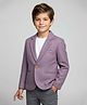 Rare Juniors Cotton Woven Full Sleeve Textured Blazer - Purple