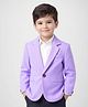 Rare Juniors Embosis Hosiery Full Sleeve Textured Blazer - Purple