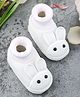 KIDSUN Rabbit Applique Detailed Booties - White