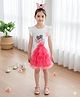 Bolly Lounge Cotton Blend Knit Sleeveless Girls Printed Dress - Pink