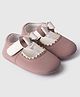 Toothless Bow Applique Detailed Velcro Closure Mary Jane Ballerinas - Nude Pink