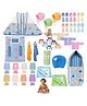 Toddylon Baby Essentials Newborn Kit Combo Set of 52 Items 0 to 6 Months Blue