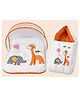 Toddylon Baby Bedding Set New Born Baby Carry Bag & Mosquito Net Bed Combo for 0 to 6 Months  Orange