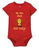 Zeezeezoo 100% Cotton Knit IPL Theme Half Sleeves Ee Sala Kuda Cup Namde Kannad Text Printed Onesie - Red