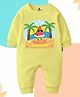 The Peppy Tend 100% Cotton Knit Full Sleeves Hello Summer Text Printed Romper - Yellow