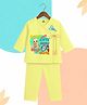 The Peppy Tend 100% Cotton Full Sleeves Born Cute Now Bald Cute Text Printed Kurta & Pyjama Set - Yellow