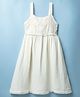Vitamins Cotton Woven Sleeveless Schiffili Frock - Off White