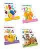 Jolly Kids Touch & Feel Alphabet, Numbers, My First Words, Animals Picture Learning Sensory Development Padded Books Set of 4 - English