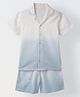 Spunkies Linen Woven Half Sleeves Tie & Dye Shirts & Shorts Set - Blue